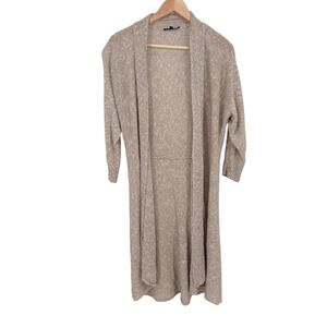Eileen Fisher Minimalist Linen Beige Sweater Cardigan L Cottagecore Scandistyle